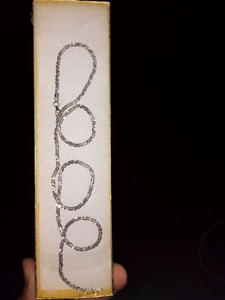 BRAND NEW AUTHENTIC 925 SILVER 22INCH DIAMOND CUT CHAIN