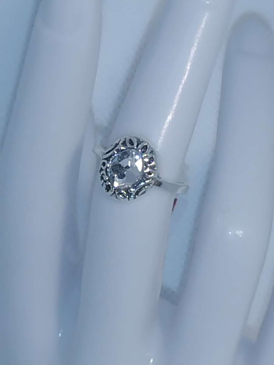 White Oval Signet Ring