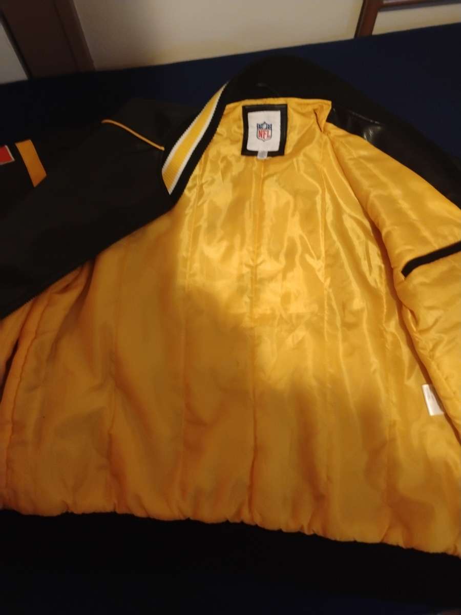 NFL licensed leather Steelers full zip jacket