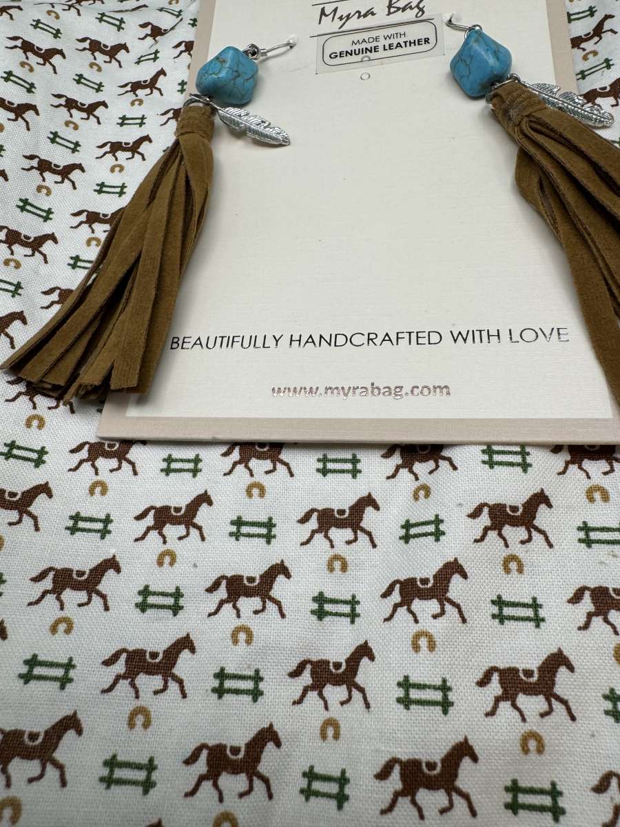 3002COI Myra Bag Musafir  Earrings Fringe Leather Tassel Ear