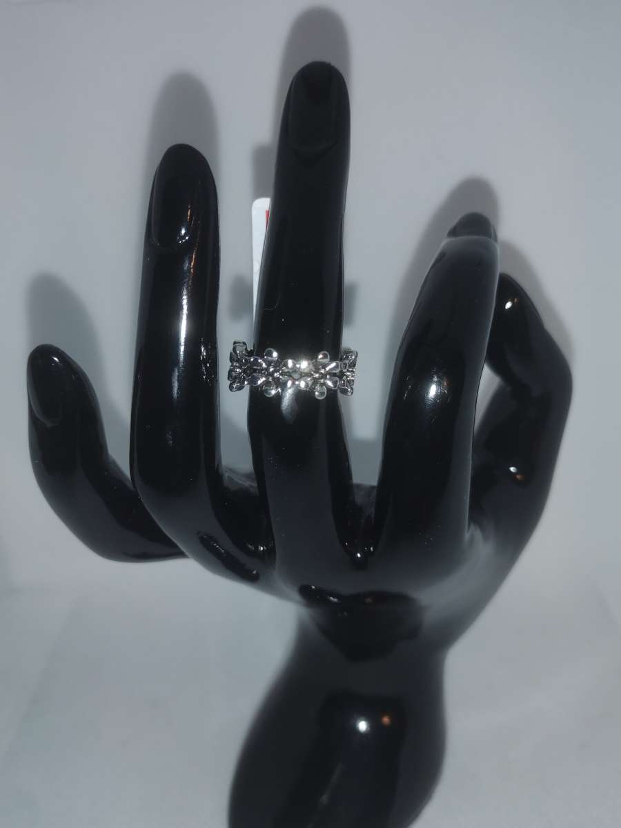 Flower Crown Style Silver Ring
