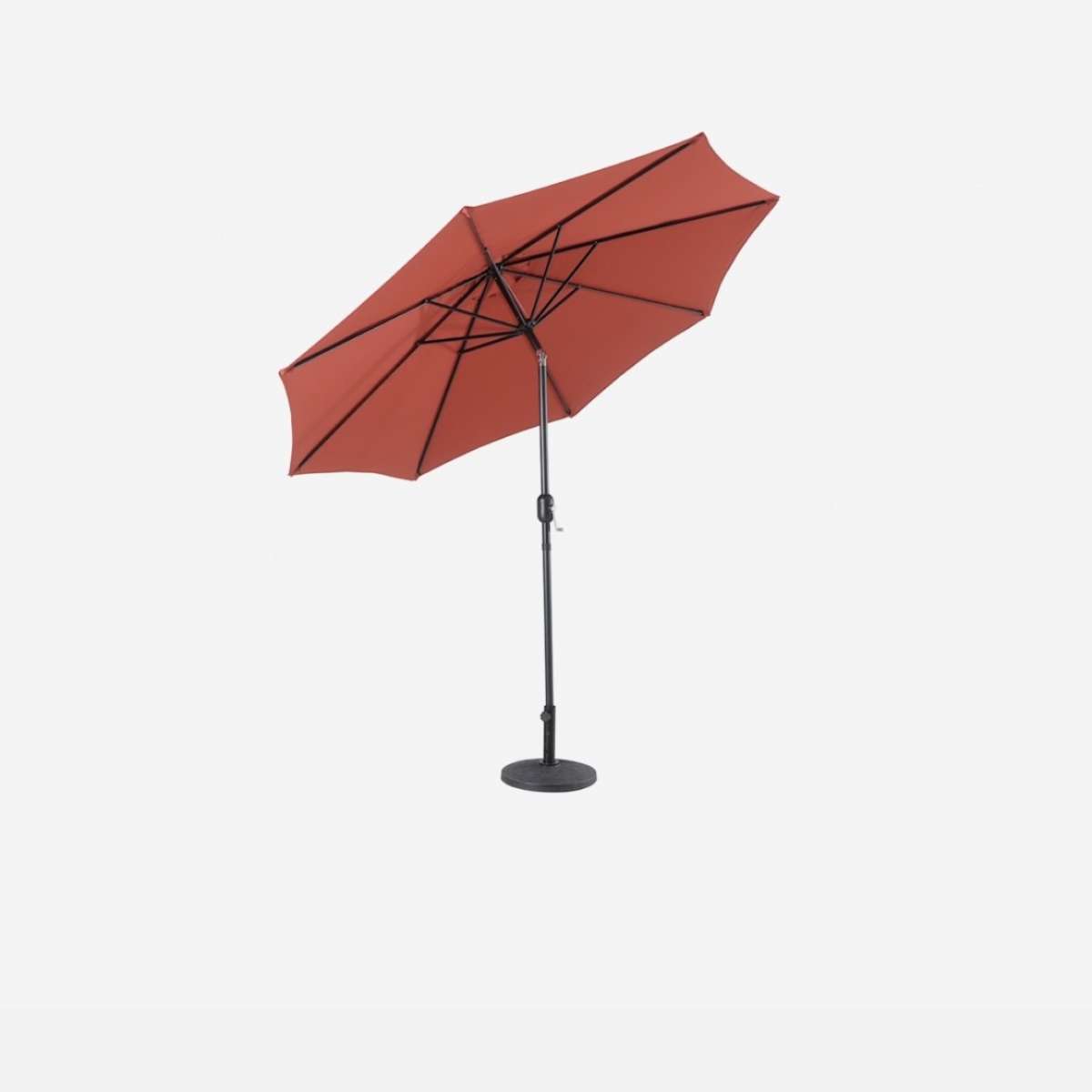 red patio umbrella