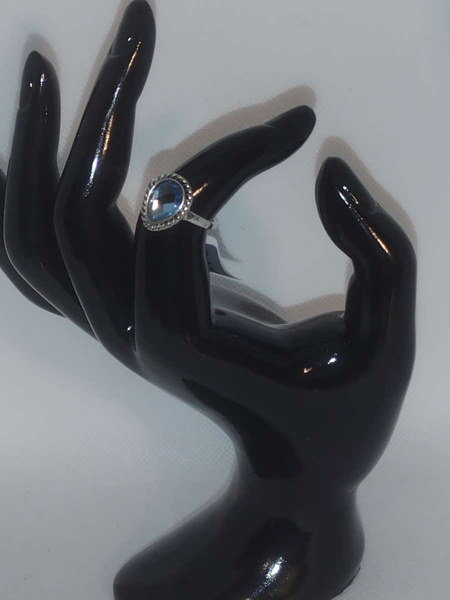 Blue Teardrop Ring