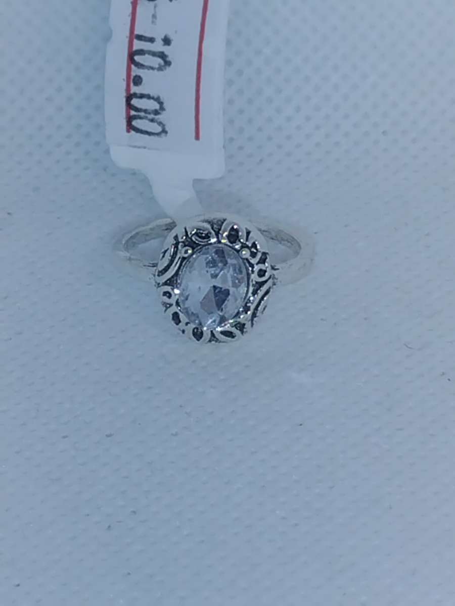 White Oval Signet Ring