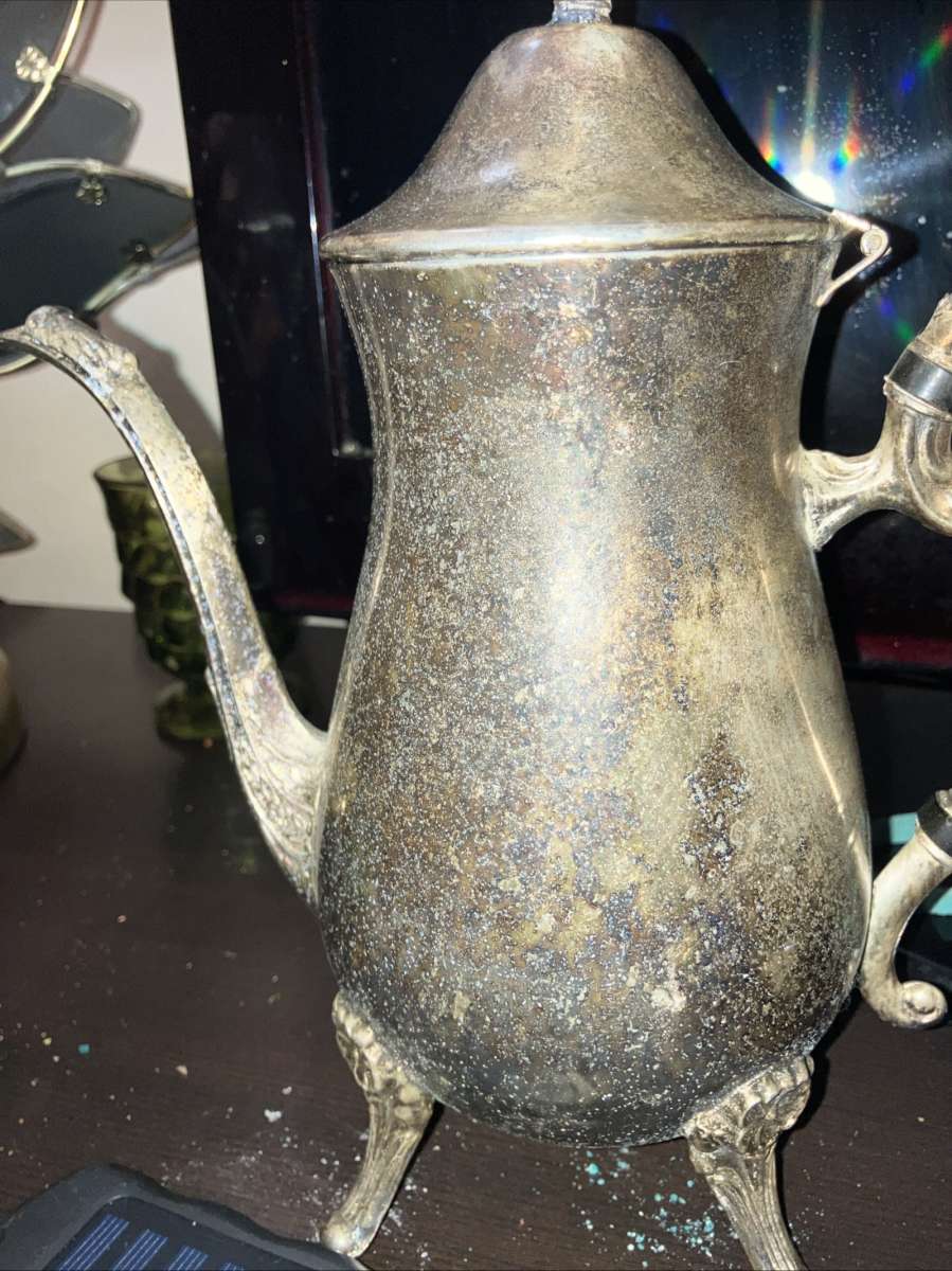 antique silver plated teapot