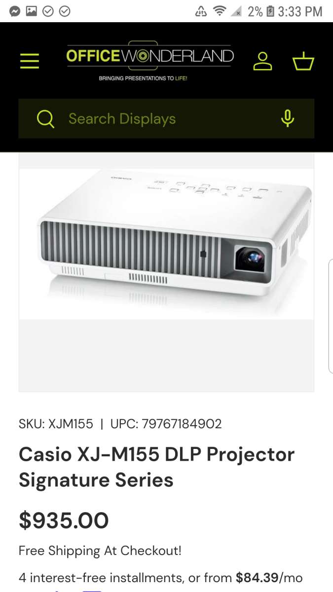 casio projector