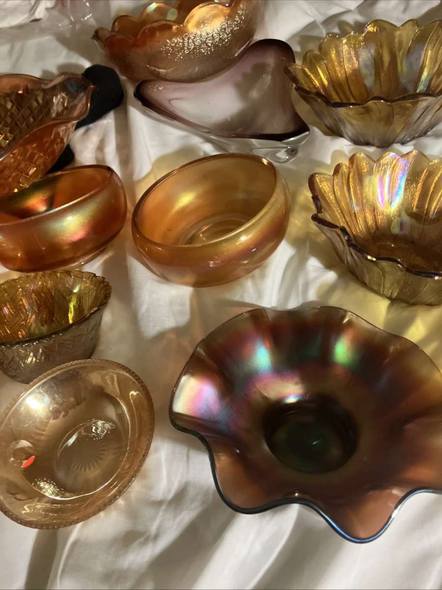 100 pieces of carnival glass Fenton and le smith 500 bucks