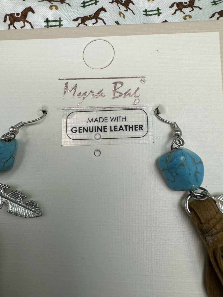 3002COI Myra Bag Musafir  Earrings Fringe Leather Tassel Ear