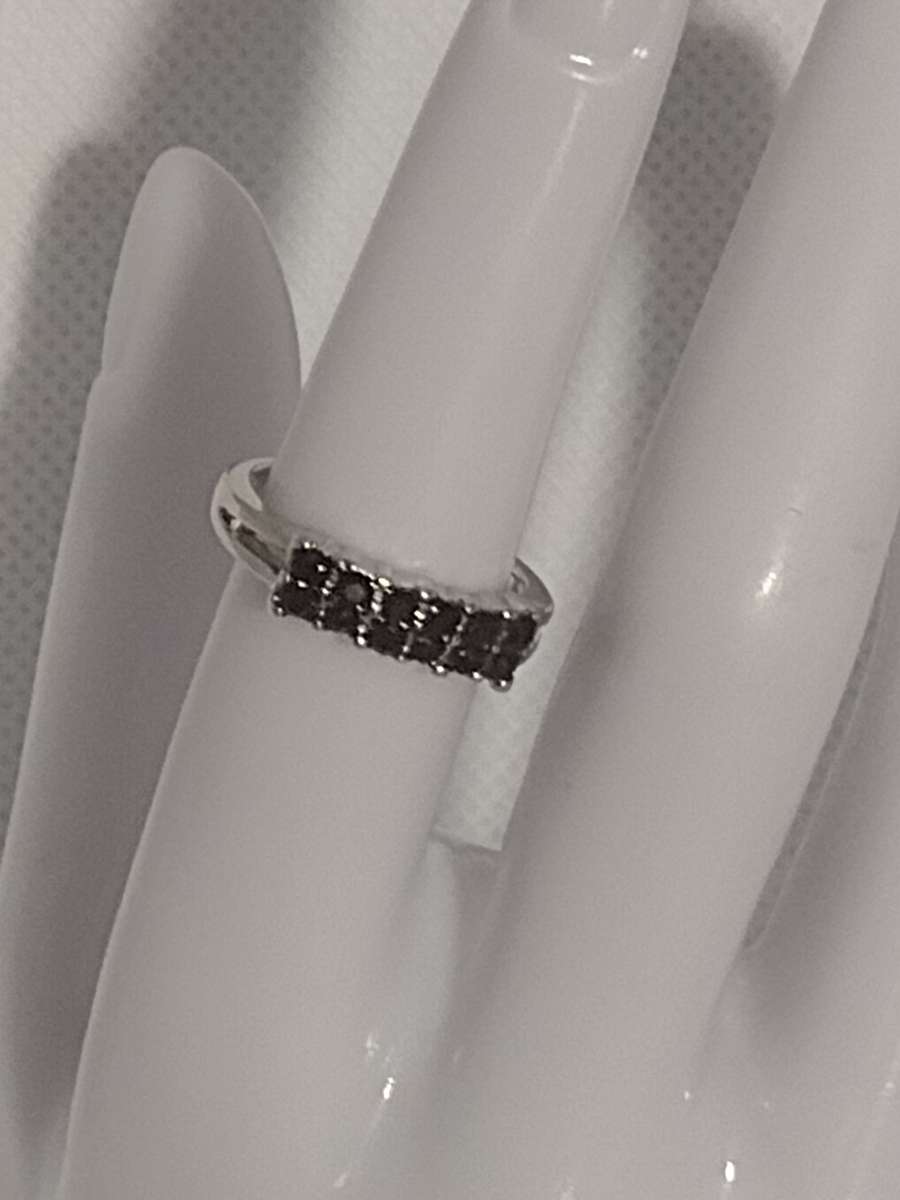 Black Twelve Silvery Ring
