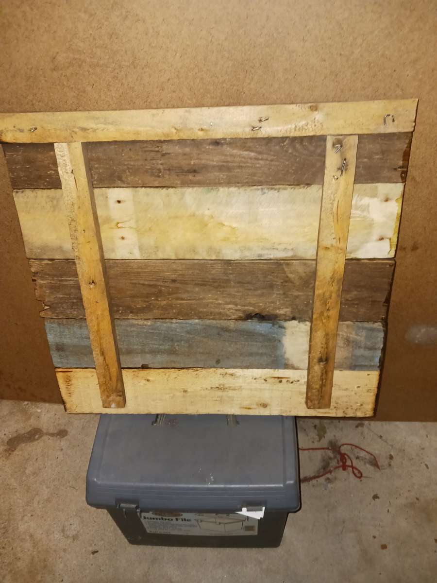 Handmade rustic Wooden plaque with cross I built