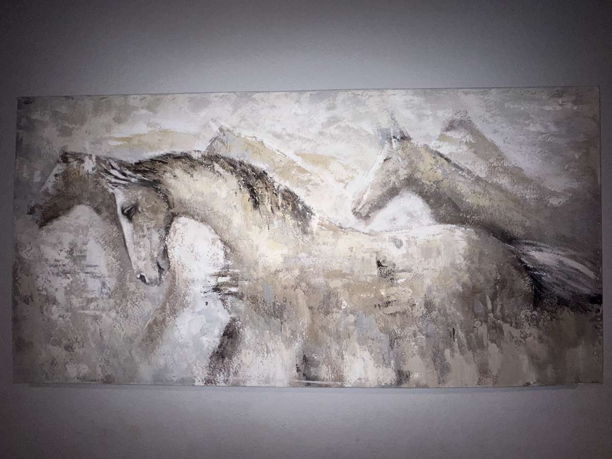 horses on the run painting