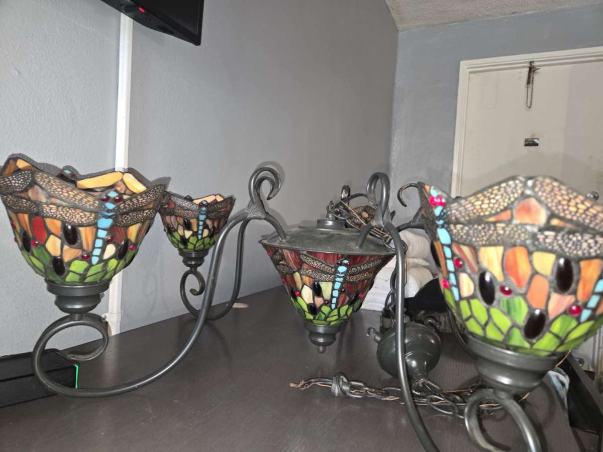 Tiffanys antique Chandelier and lamp shade