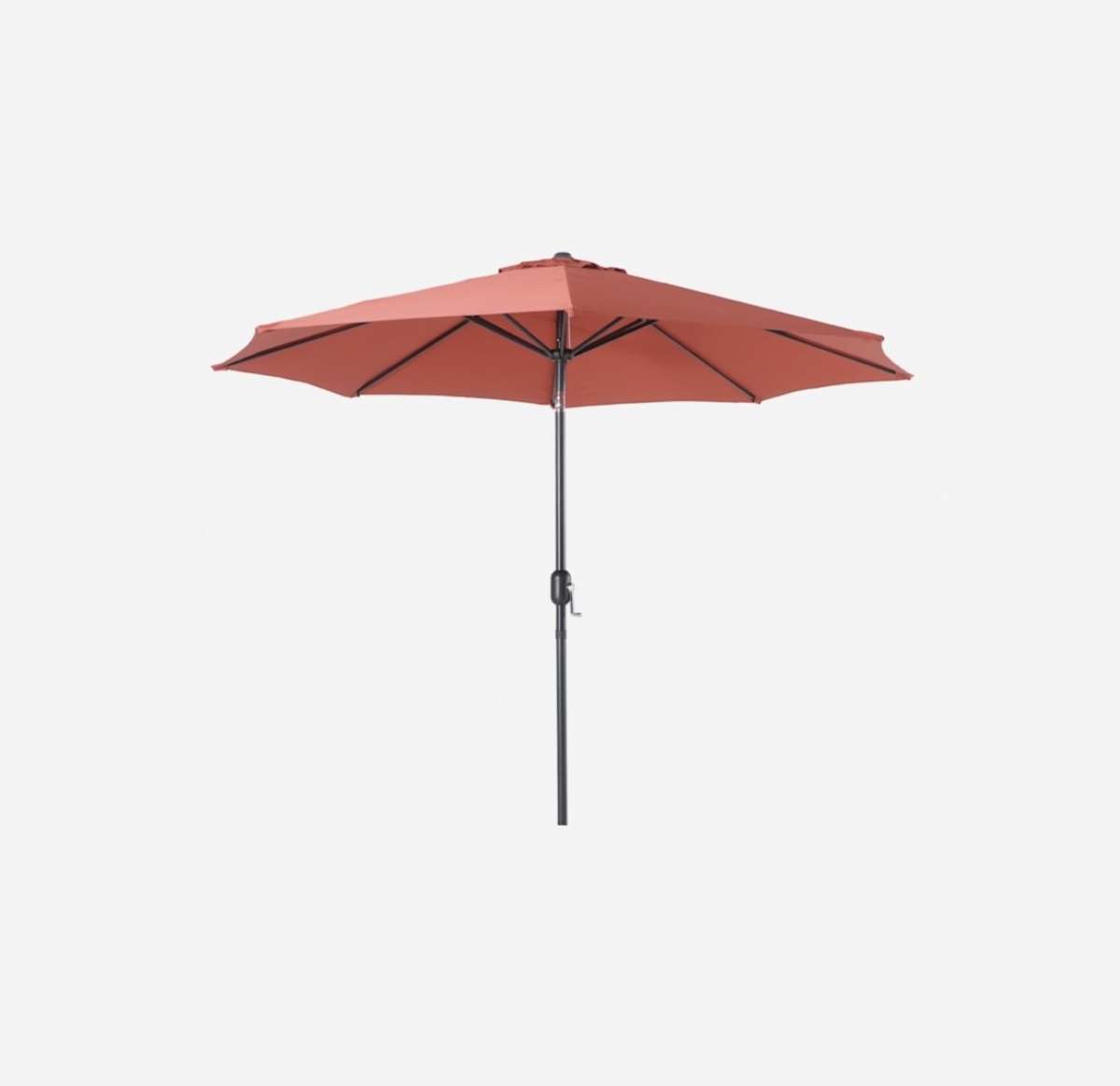 red patio umbrella