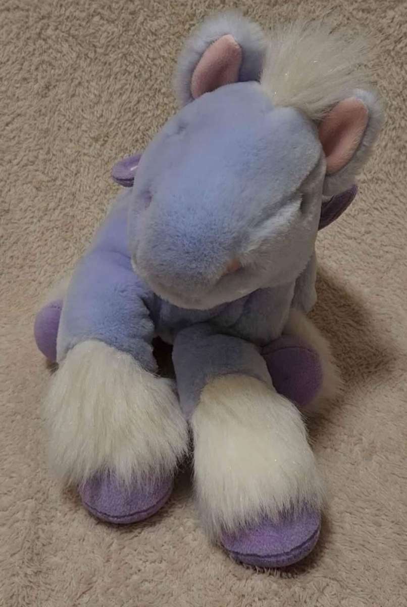 14 Inch Animal Alley Purple Pegasus Plush