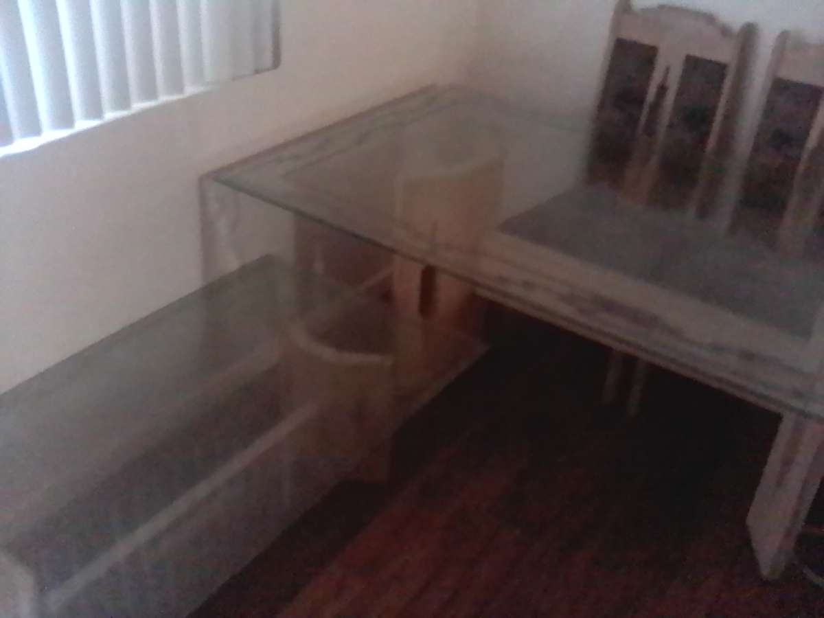 glass topped dining and coffee table southwest style