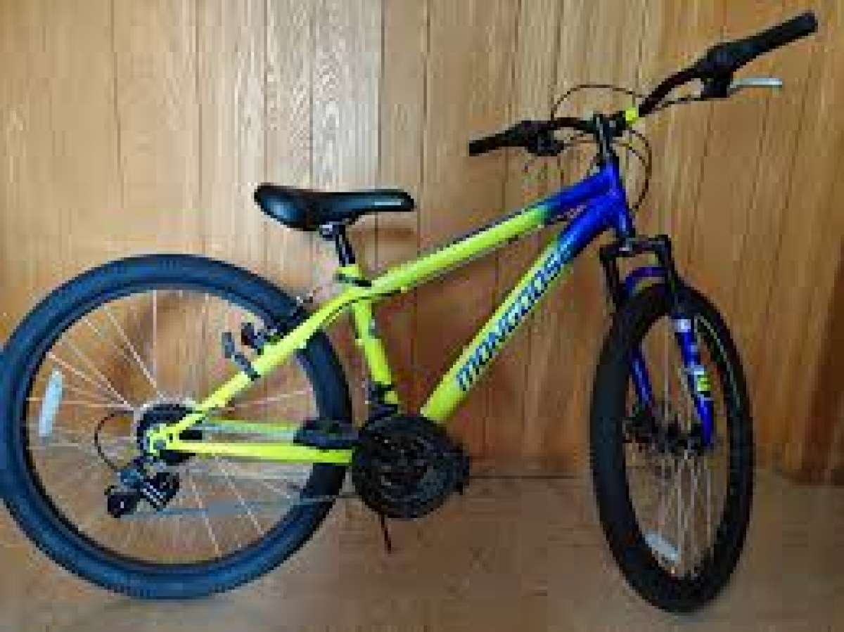 Mongoose Scepter 24 Inch Neon Green  Blue Bike