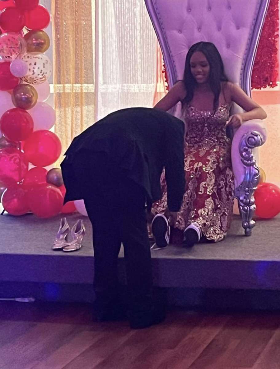 burgundy and gold gorgeous gown