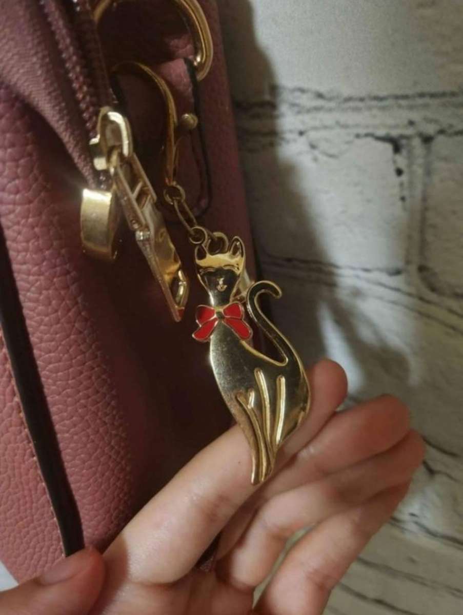 Womens AMVIKS Pink and White Shoulder Bag