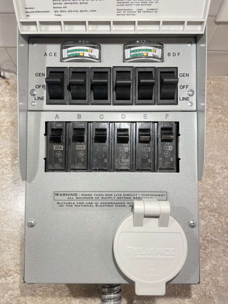 6 Circuit Transfer Switch