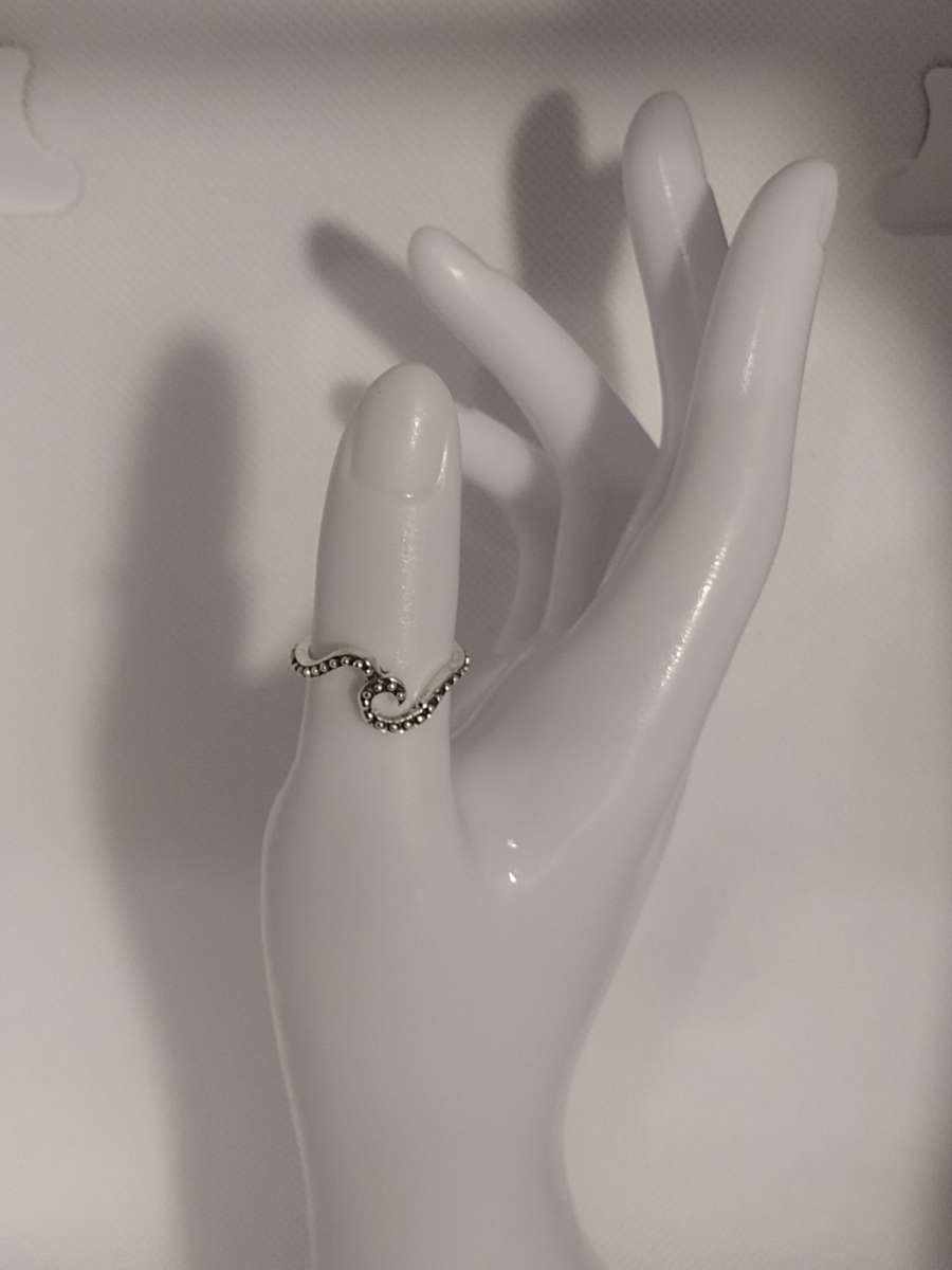 Curled Silver Ring
