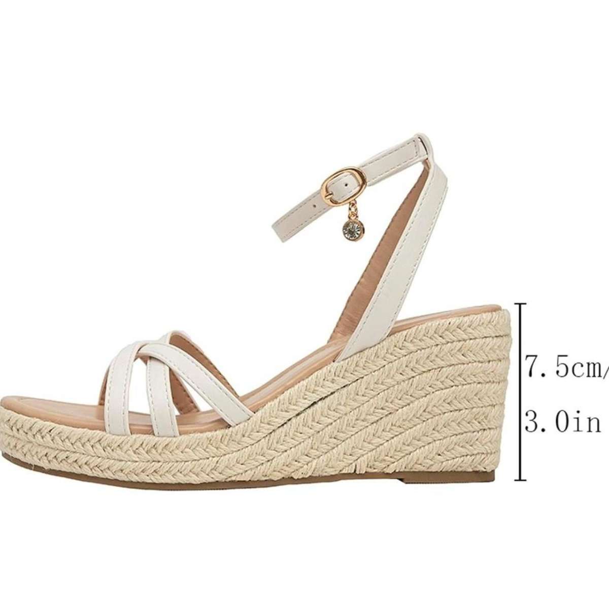 White Platforms Wedge Sandal