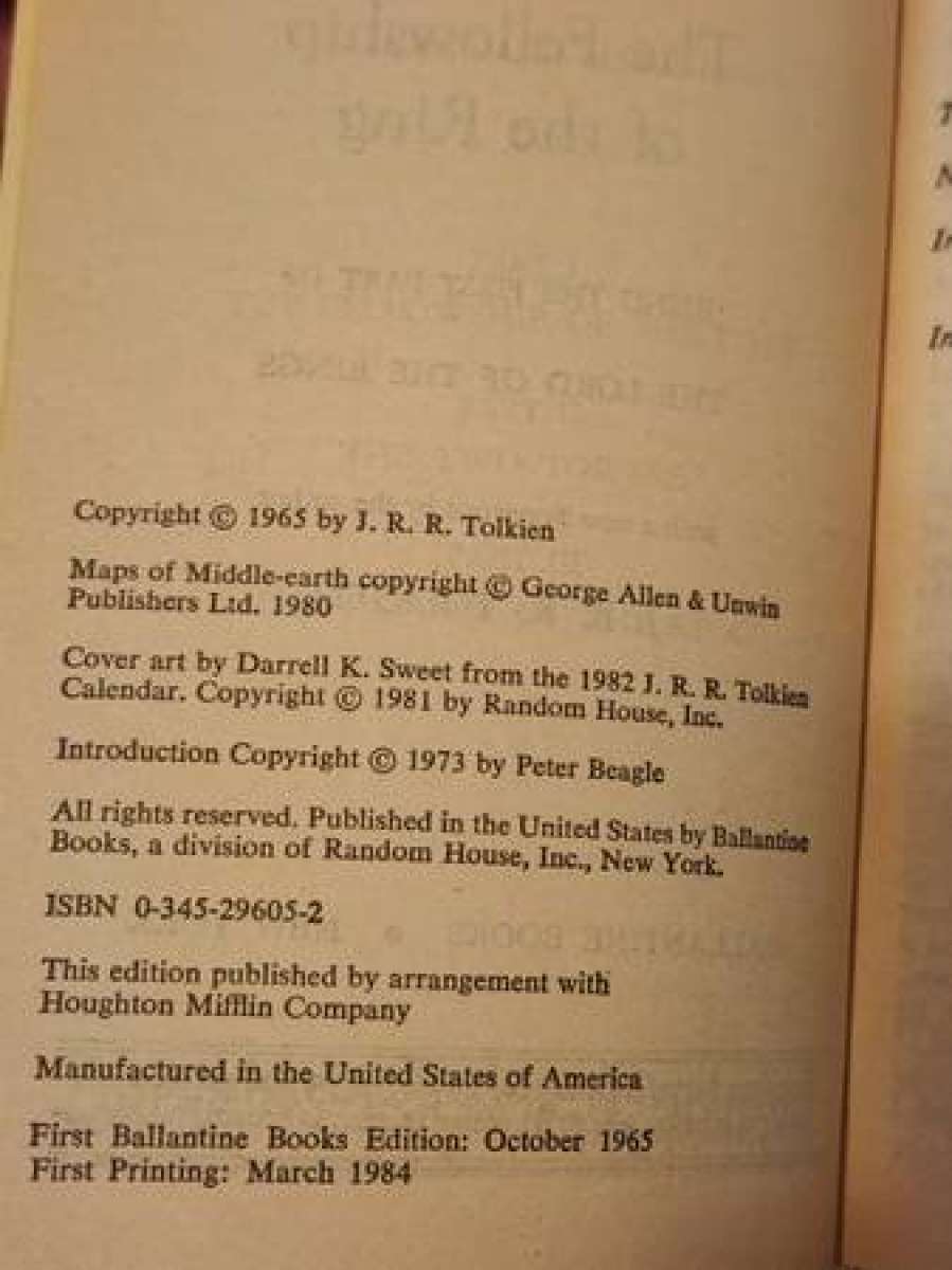 Lord of the Rings vintage books