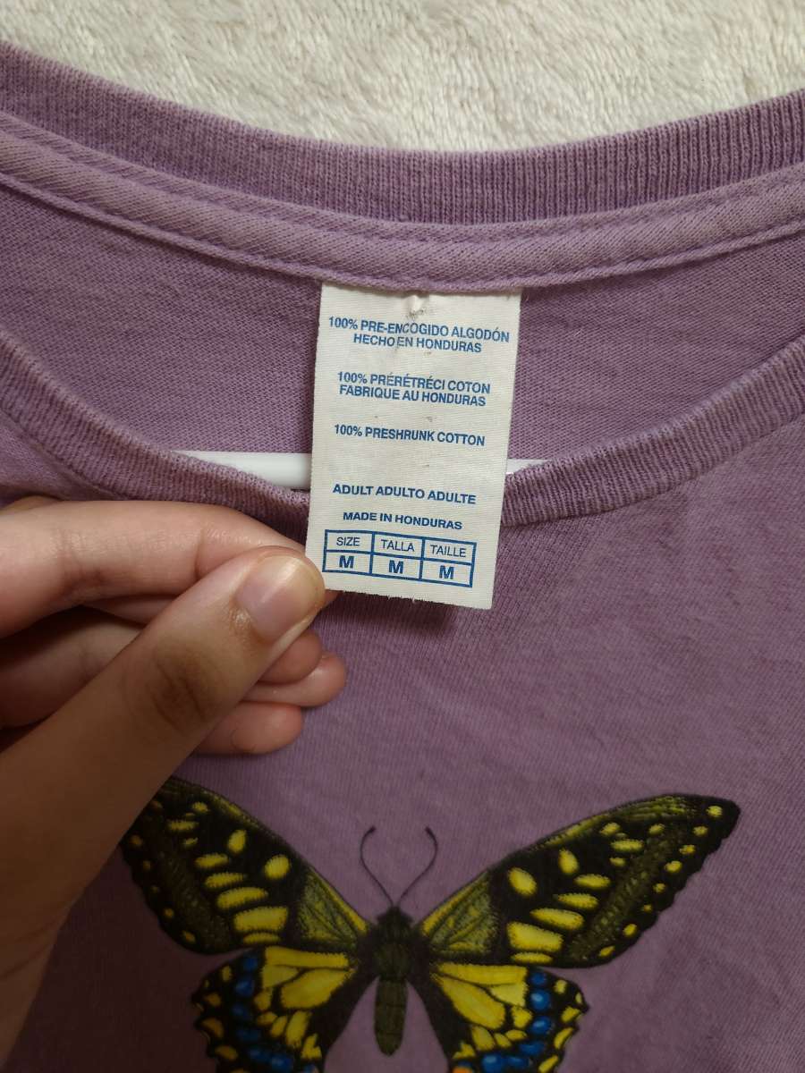Medium Girls Purple Butterfly Shirt