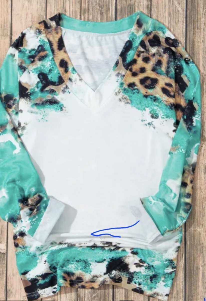 Tie dye leopard long sleeve