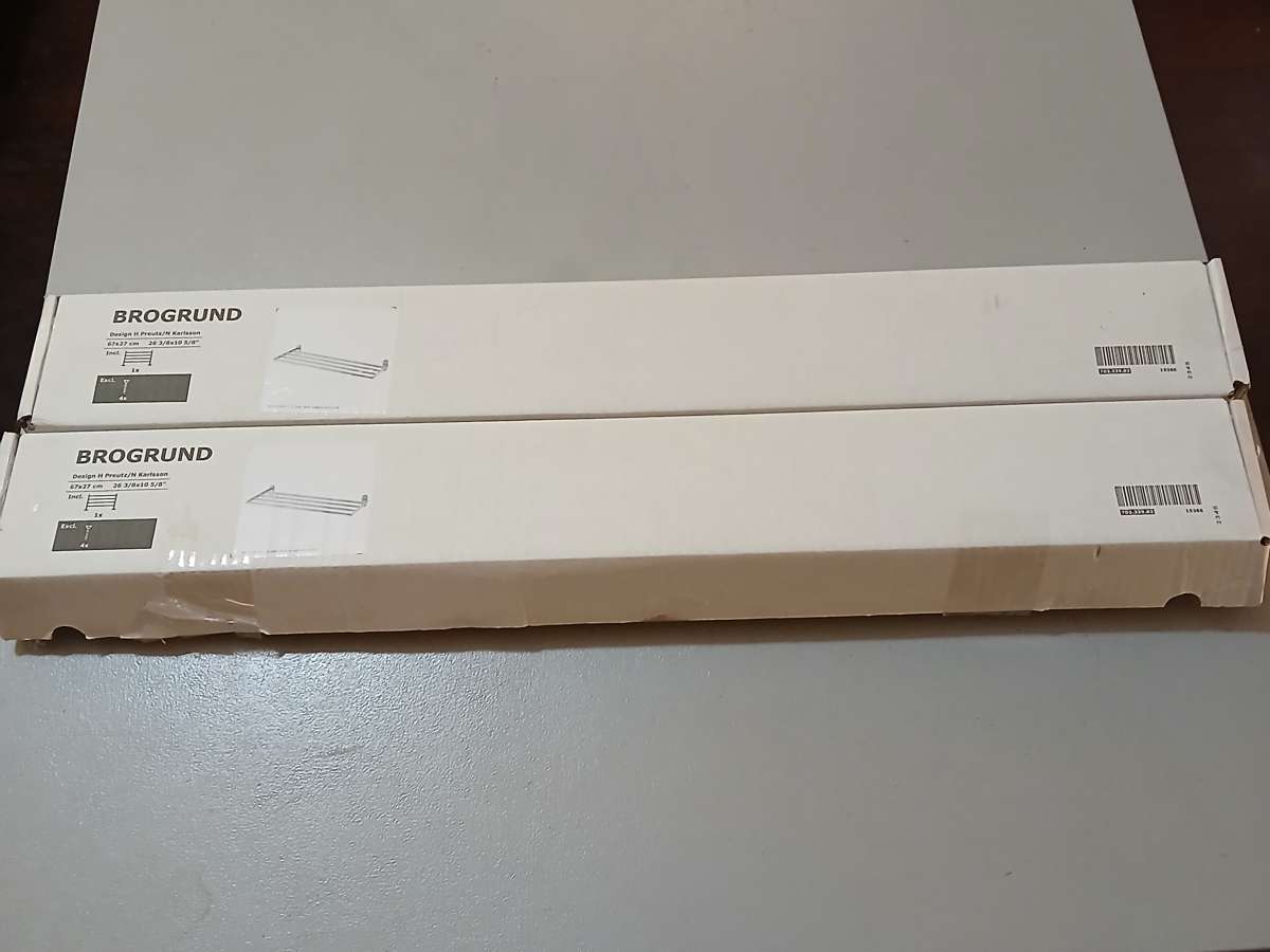 Lot of 2 Brogrund wall mounting shelves