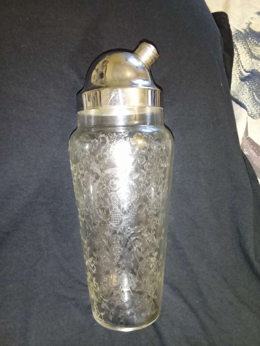 Rare Cambridge Glass Cocktail Mixer
