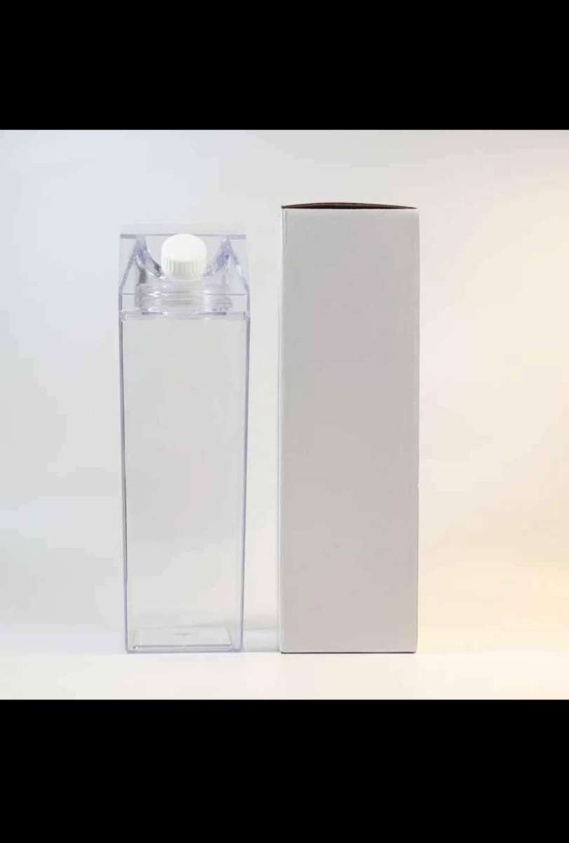 Milk Carton Water Bottle  Clear Square Milk Bottles BPA Free