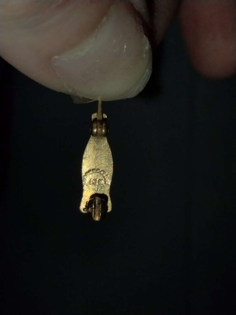 vintage CocaCola 10k yellow gold award pin