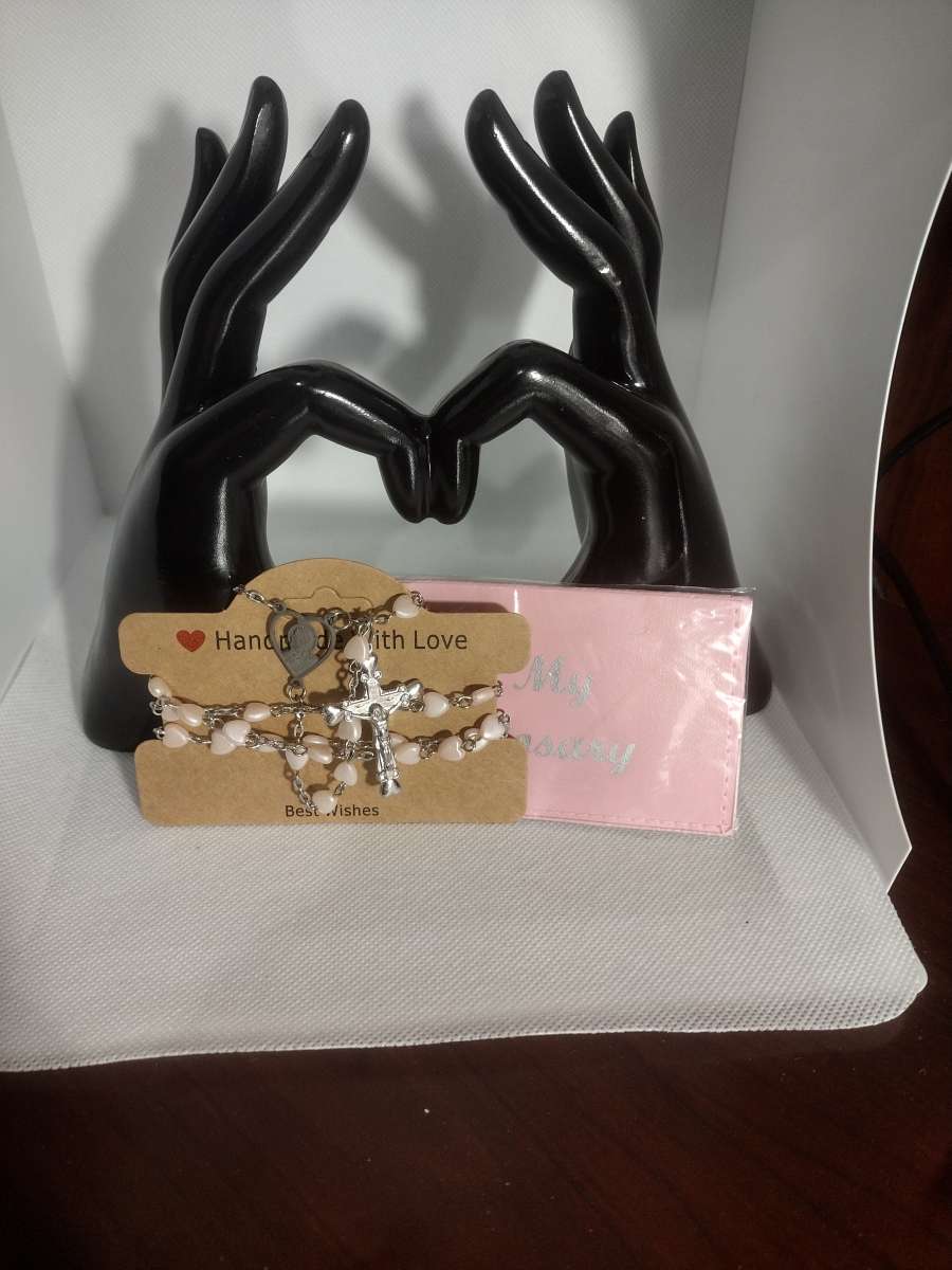 Pink Rosary with Pouch