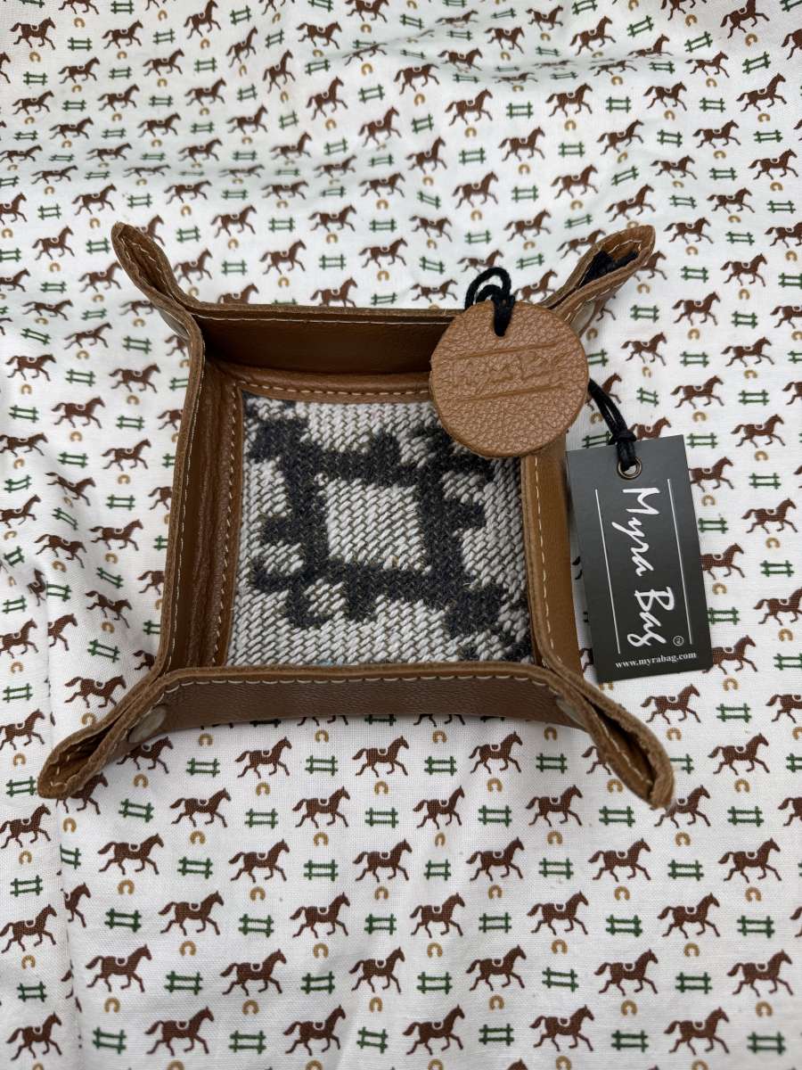 3001PAIH Leather Myra Bag Crown Azteca  Tray Coin Dice  Gift