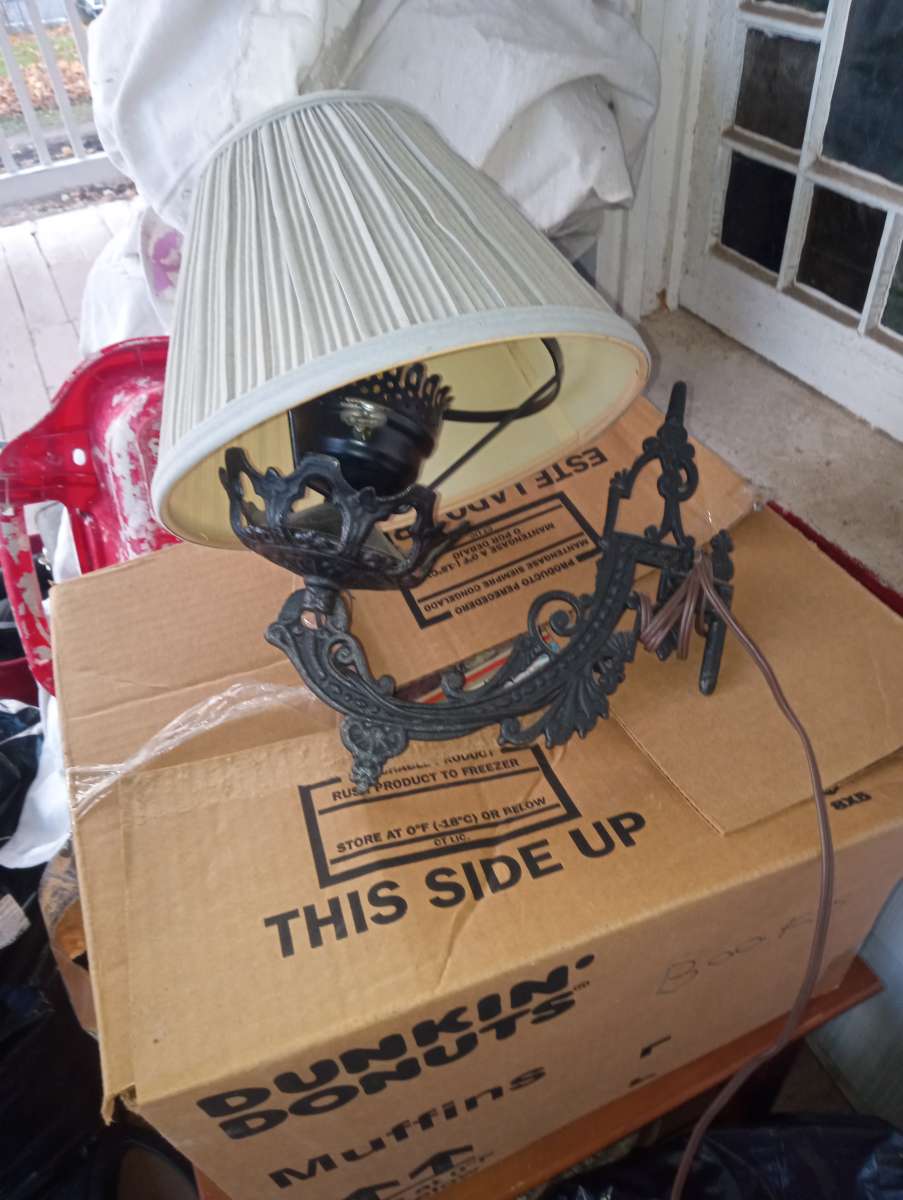 antique metal wall lamp