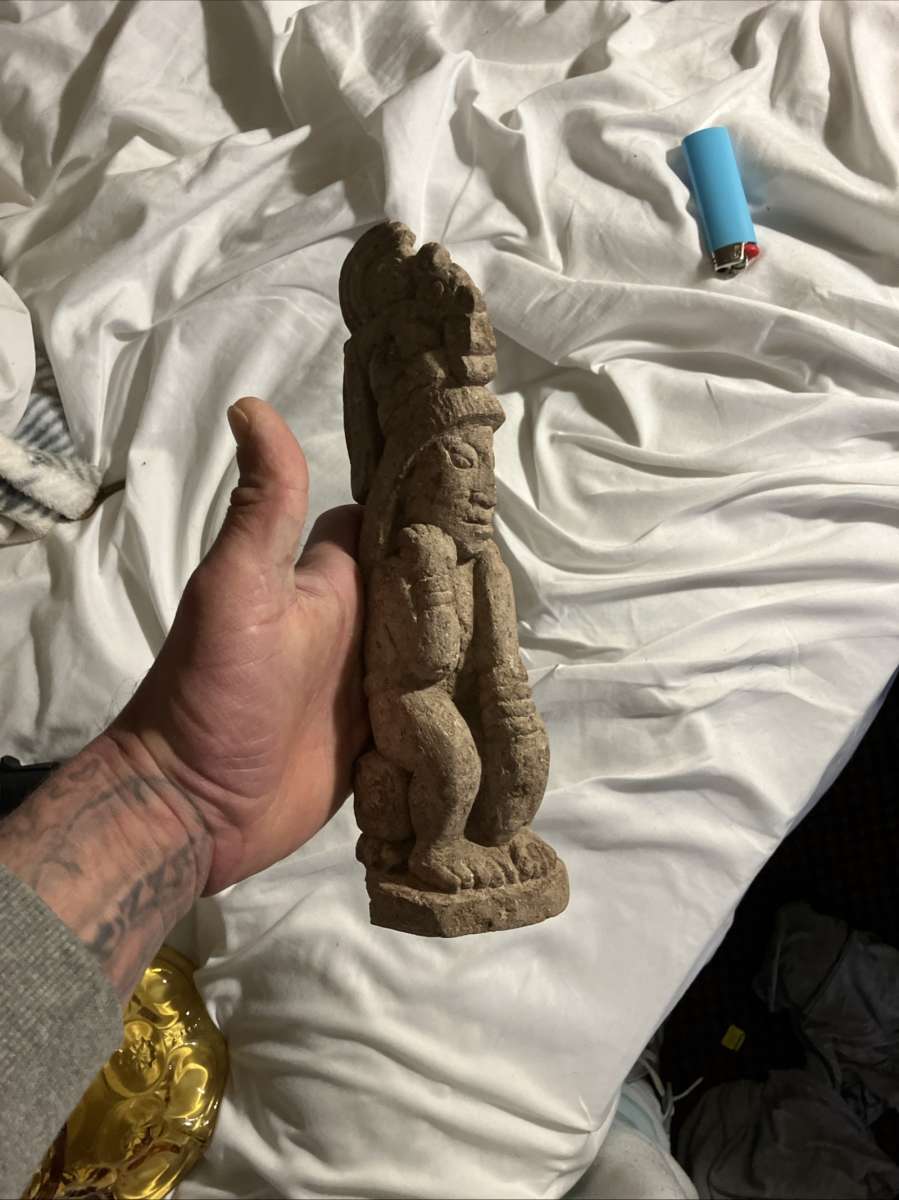 antique Aztec stone statue