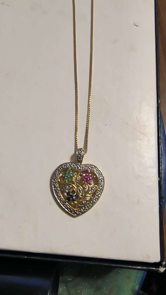 Gemstone Heart Necklace