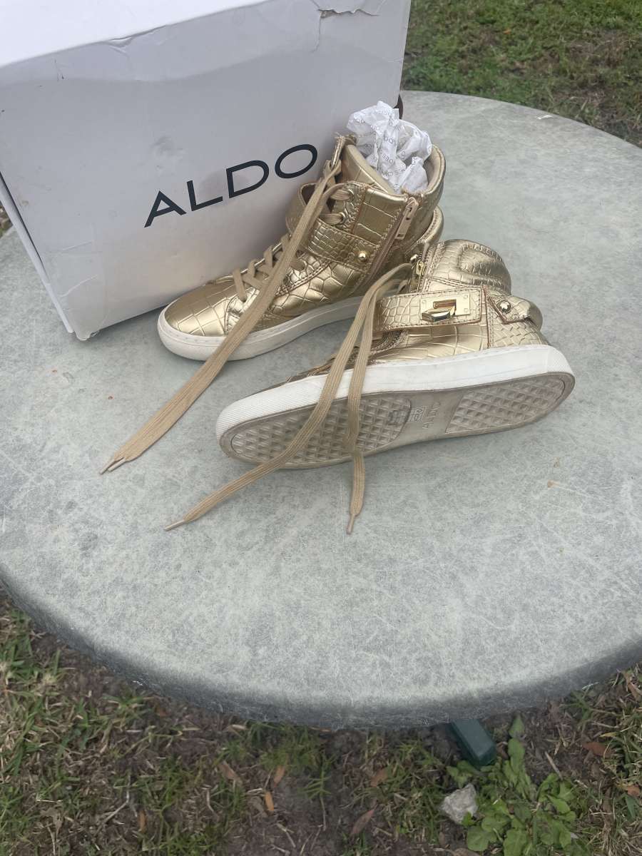 Like New Gold  Aldo High Tops