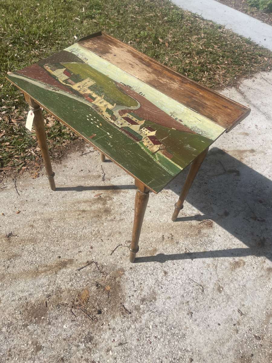 Primitive Hand Painted Art Desk