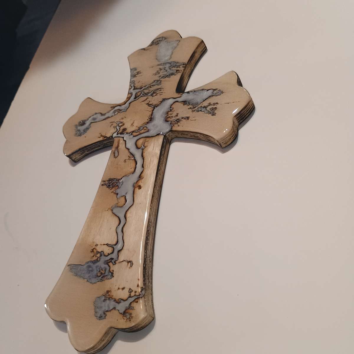 Lichtenburg Art Wall Mounted Wall Hanging Cross Crucifix Epo