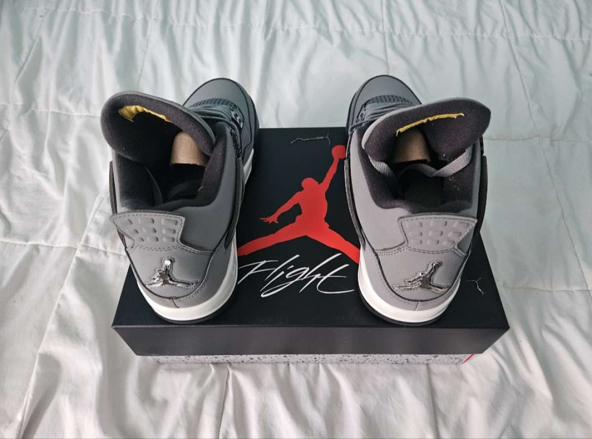 Size 95 Air Jordan 4 Retro Cool GreyChromeDark Charcoal 2019
