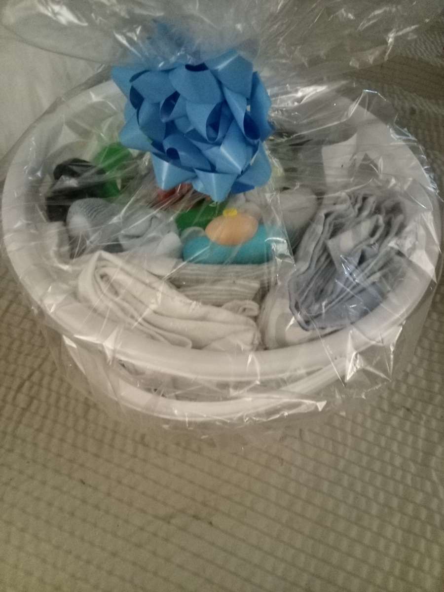 BRAND NEW LAUNDRY BASKET BABY SHOWER GIFT FOR BOY