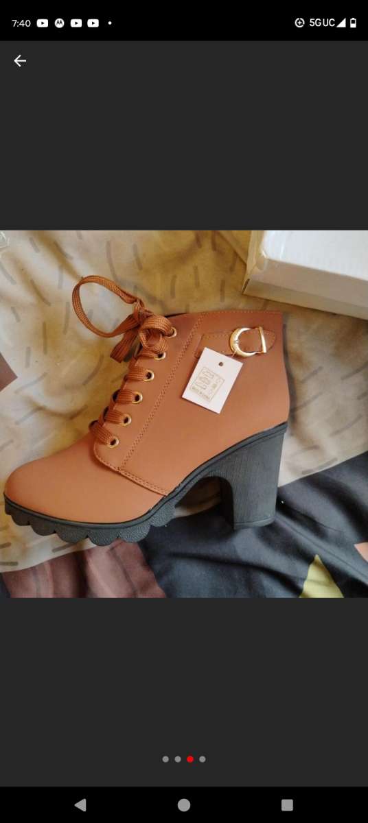 Brown High Heel Ankle Boots
