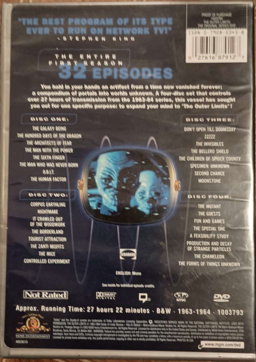 The Outer Limits 1963 1964 DVD