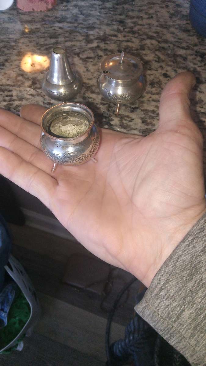 3 antique Japanese salt and pepper shakers