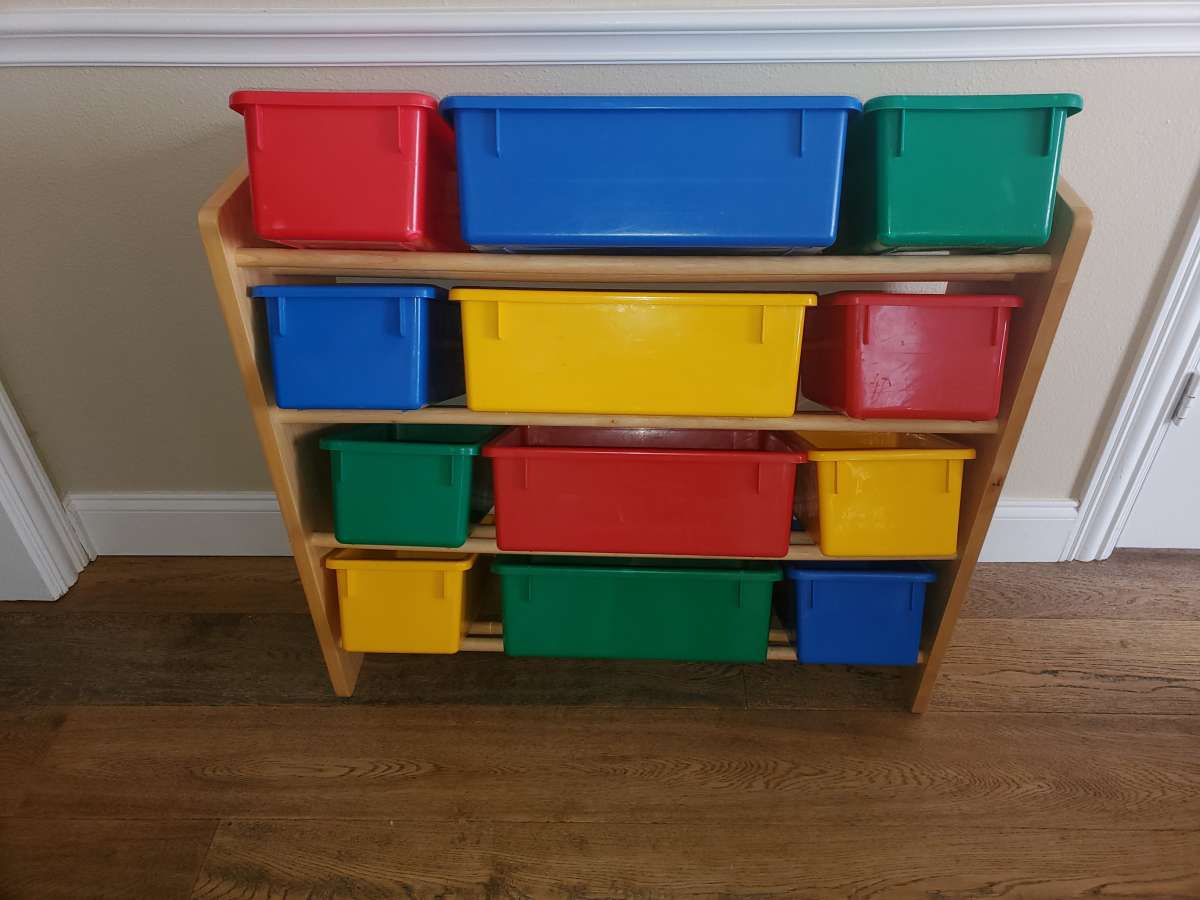 Wooden Storage Organizer From Target  Plastic Bins 345W x 13
