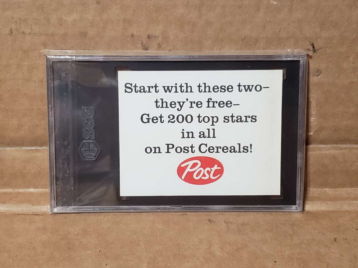 1962 Post Cereal Mickey Mantle 5 Hand CutAd back Life Magazi