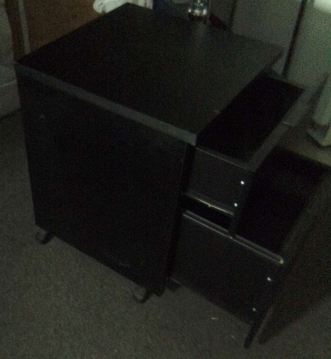 chair and file cabinet