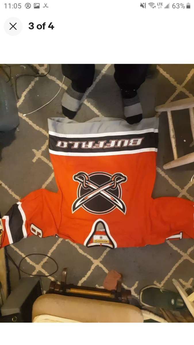 authentic buffalo sabres vintage butterknife Jersey rare