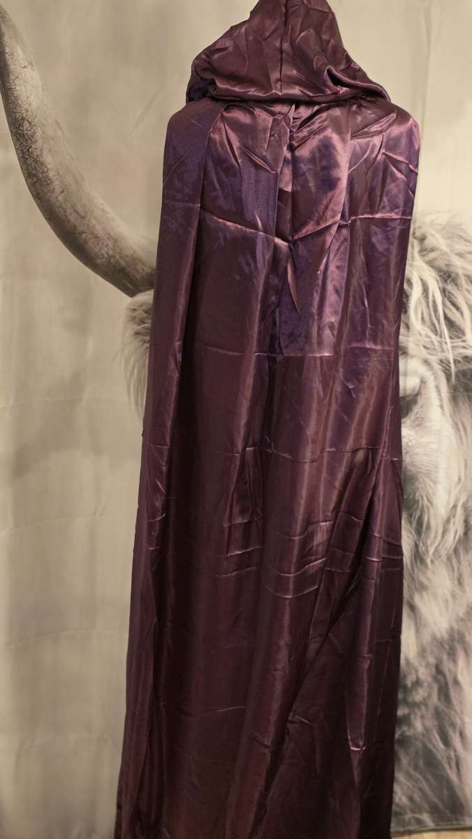 Unisex Dark Purple Hooded Cloak